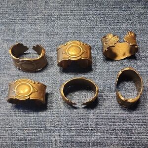 Vintage Brass Napkin Rings Set